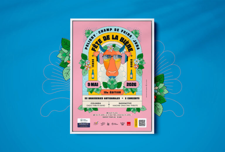 Affiche Fête de la bière Poligny 2026